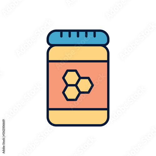 Honey jar Vector icon