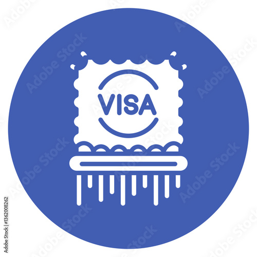 Visa Stamp Vector Icon