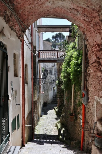 Obraz na płótnie Pontone - Via Pisacane verso Amalfi w salonie