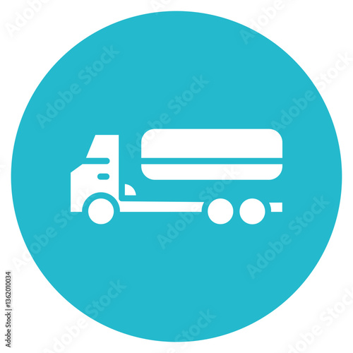 Jet Fuel Truck Vector Icon
