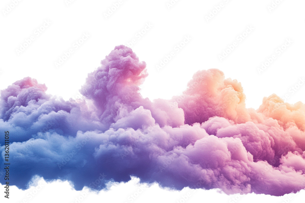Dynamic colorful clouds in sky abstract nature vibrant view isolated on transparent background Dynamic colorful clouds in sky abstract nature vibrant view isolated on transparent background