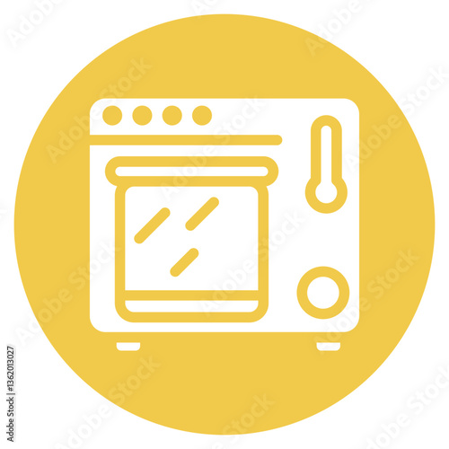 Heat Treatment Oven Vector Icon