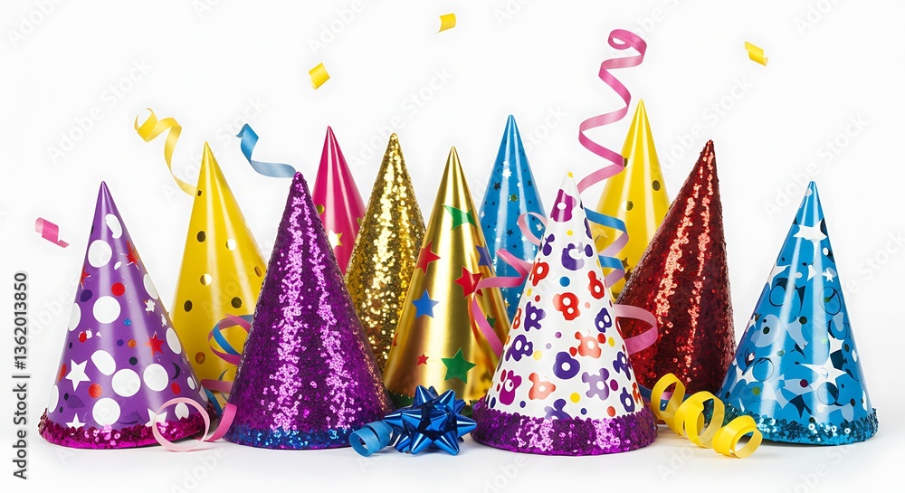 Obraz premium Colorful Party Hats Celebration