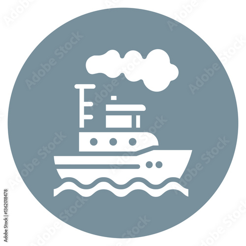 Tugboat Vector Icon