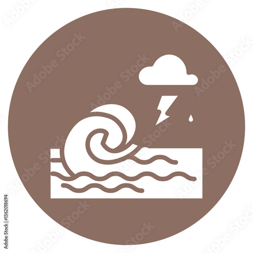 Cyclonic Storm Surge Vector Icon
