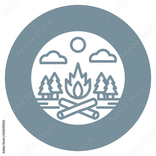 Tundra Fire Vector Icon