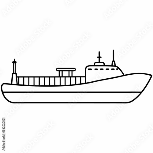 gas tanker ship white background 