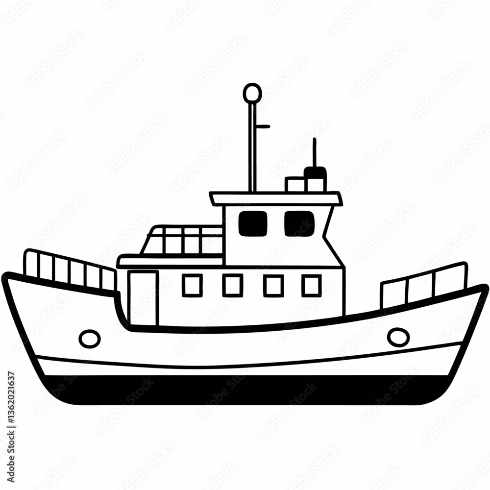 Obraz premium single-supply-vessels--white-background