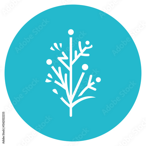 Dried Flowers Vector Icon