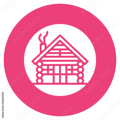 Rustic Cabin Vector Icon