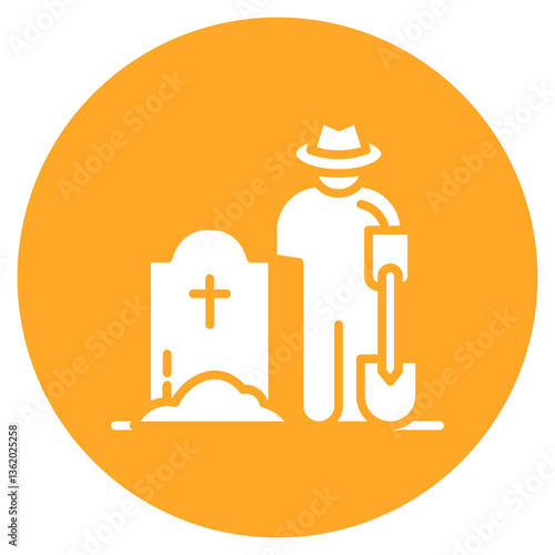 Grave Digger Vector Icon