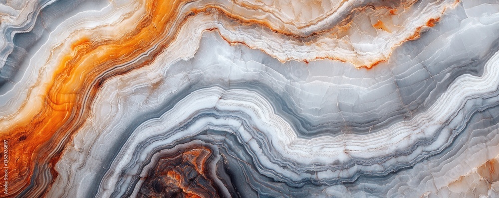 Fototapeta premium A close-up view of a stone surface, showing rough, grainy textures and organic details.