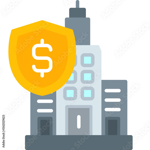 Insurance Company Icon Vector Element