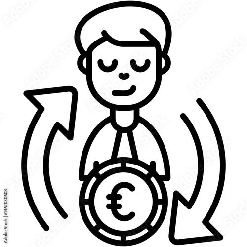 Currency Exchange Icon Vector Element
