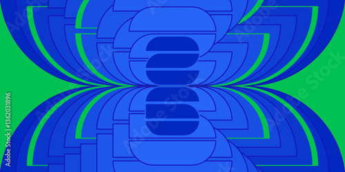 Soccer blue background, vector illustration
