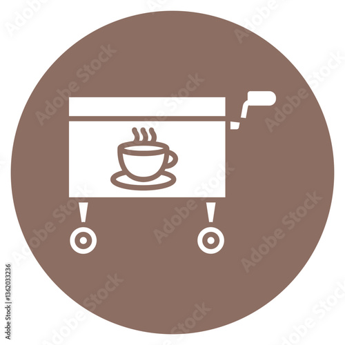 Coffee Cart Vector Icon