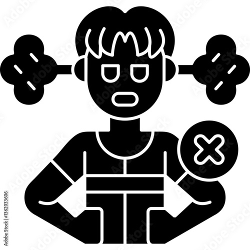Angry Icon Vector Element