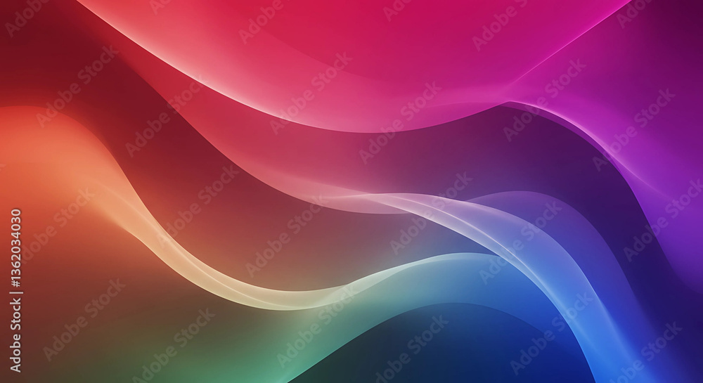 Obraz premium Abstract background with colorful gradient and wavy lines