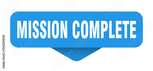 mission complete sticker. mission complete sign on transparent background
