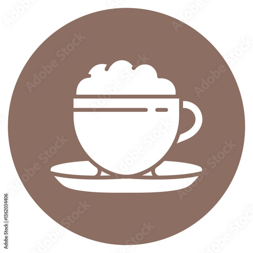 Oat Milk Coffee Vector Icon