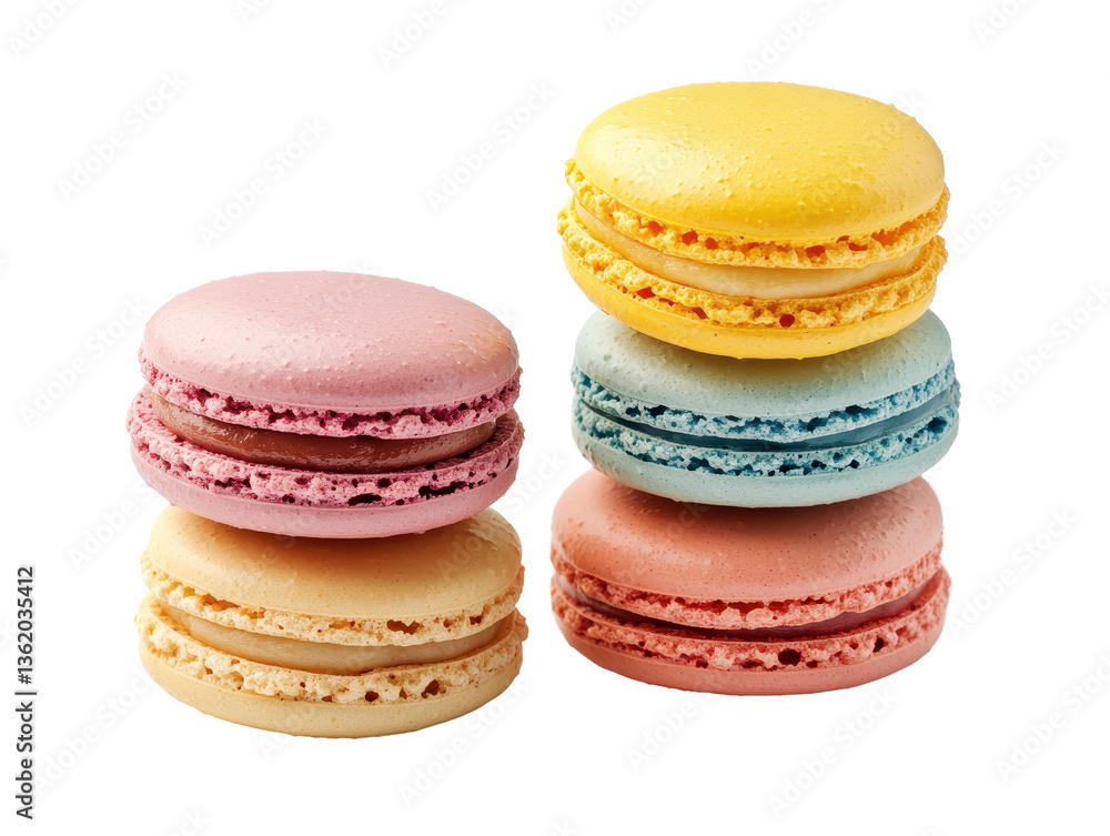 Isolated Stack of Colorful Macarons Isolated Stack of Colorful Macarons