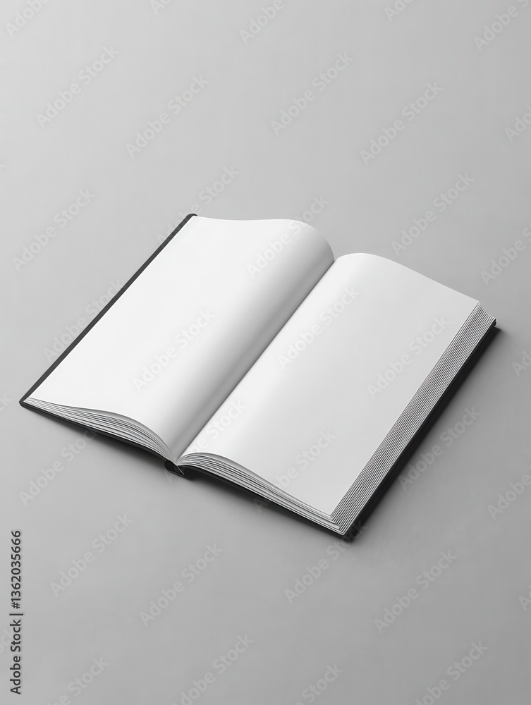 A landscape booklet mockup with blank pages, perfect for showcasing designs or photography, showcase, template, pages A landscape booklet mockup with blank pages, perfect for showcasing designs or photography, showcase, template, pages