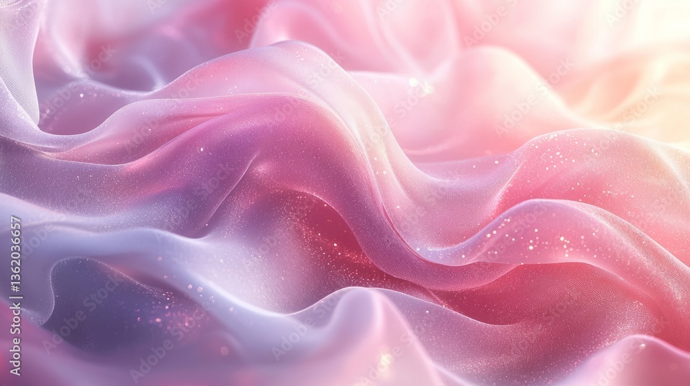 Obraz premium A soft gradient background with silver, pearl, and soft blush hues, creating an elegant and serene atmosphere