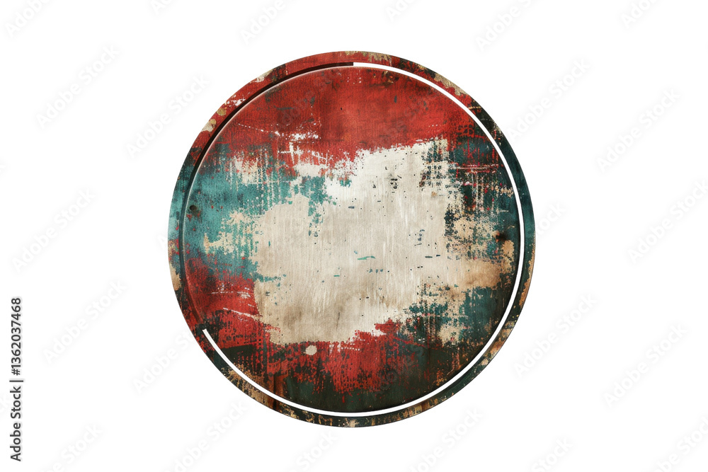 Textured Circle Badge on Transparent or White Background Textured Circle Badge on Transparent or White Background