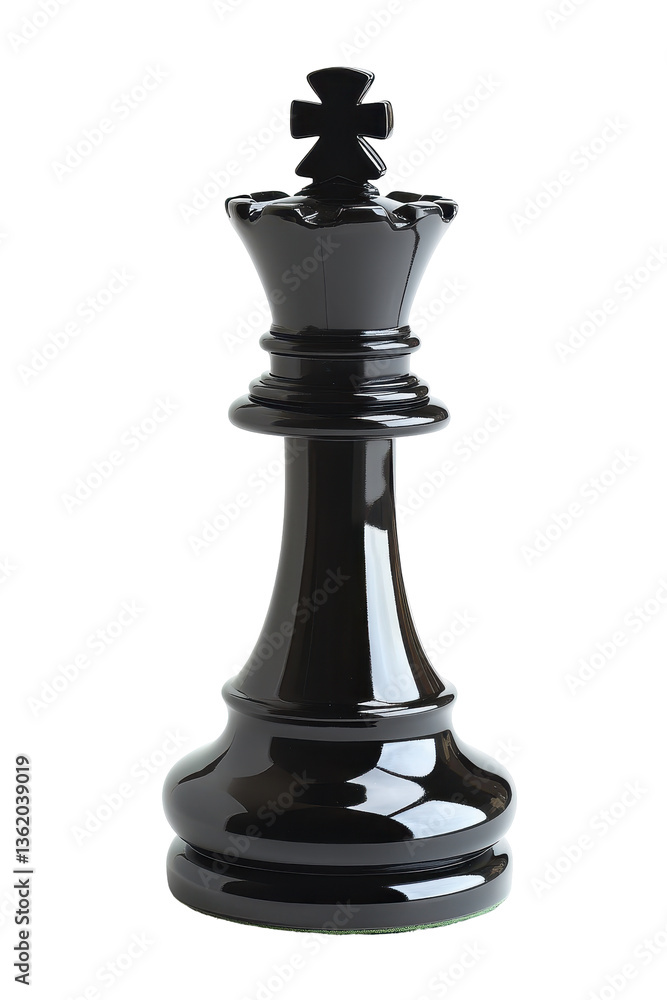 Isolated Black Chess King Isolated Black Chess King