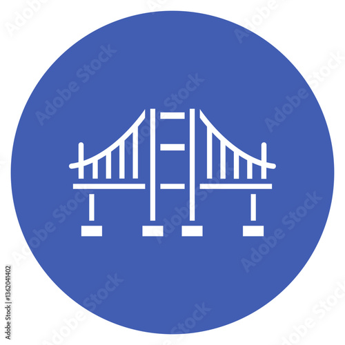 Bridge Crossing Vector Icon