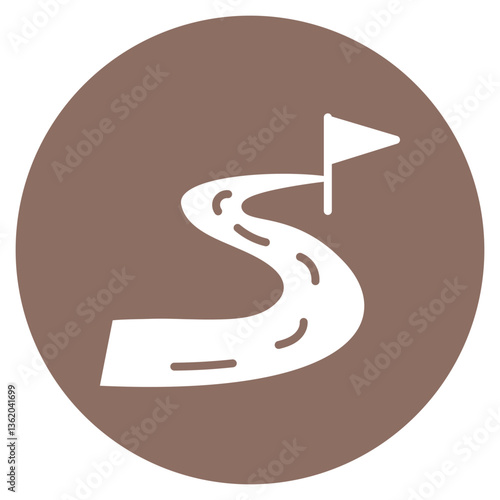 Detour Route Vector Icon
