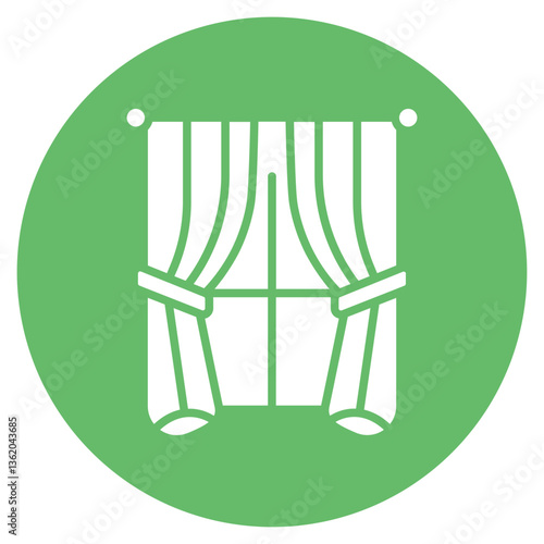 Curtain Shop Vector Icon