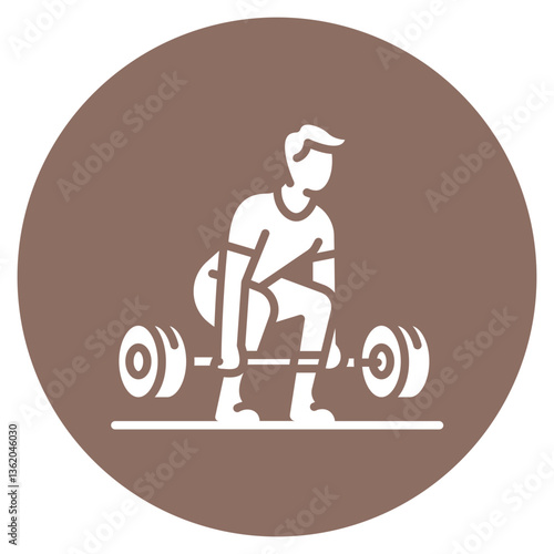 Deadlift Vector Icon