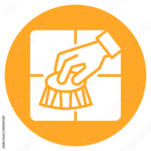 Scrubbing Tiles Vector Icon