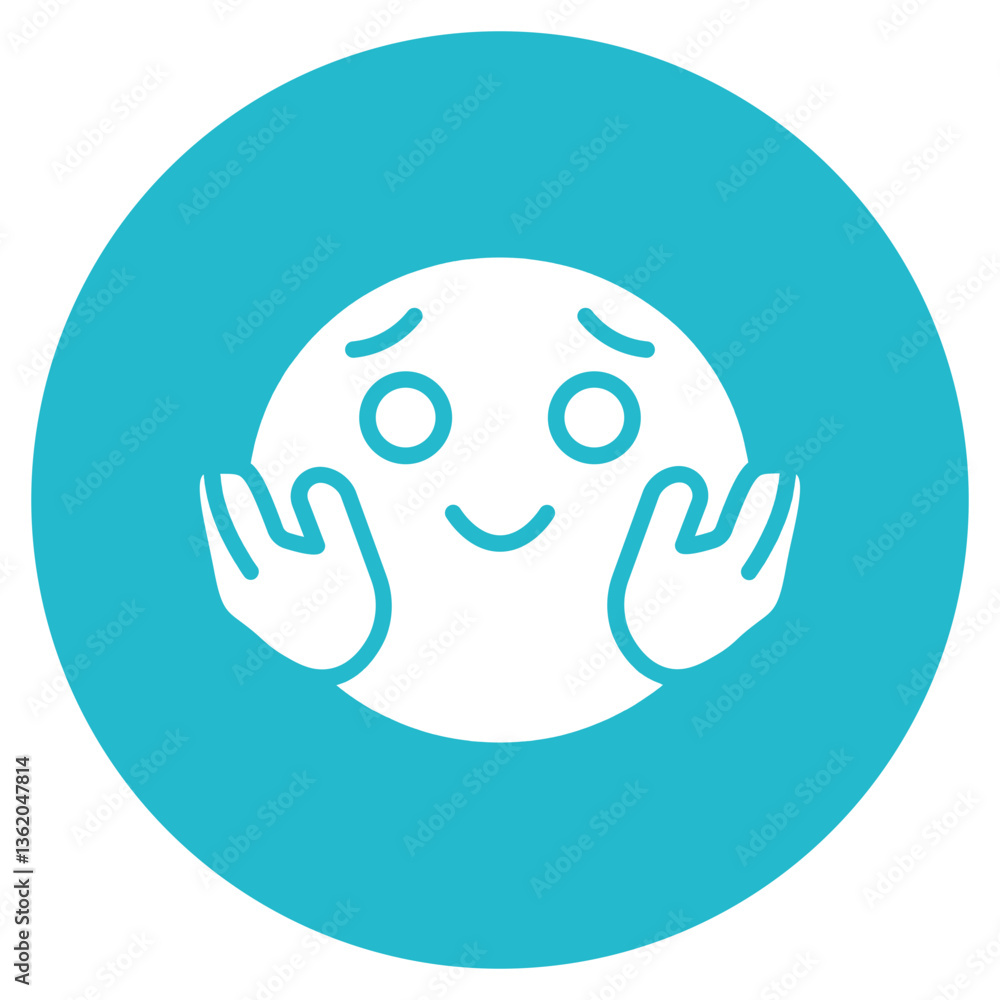 Obraz premium Hugging Face Vector Icon