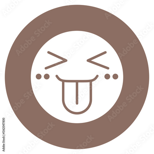 Squinting Face with Tongue Vector Icon
