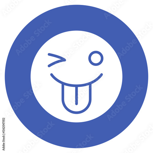 Winking Face with Tongue Vector Icon