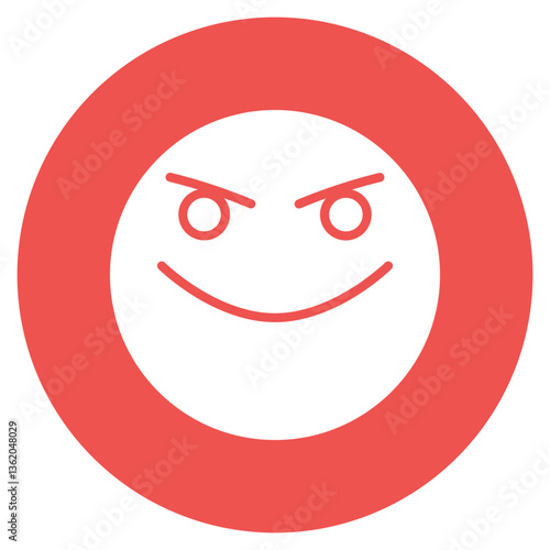 Smirking Face Vector Icon