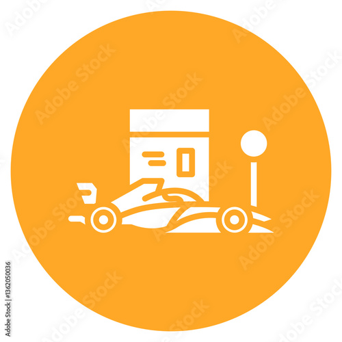 Pit Stop Strategy Vector Icon