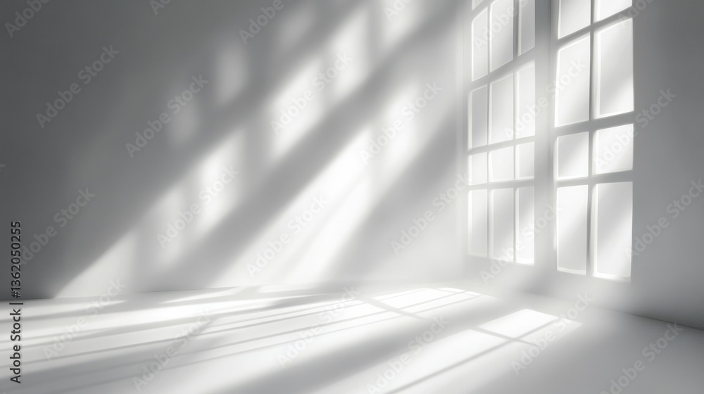 White wall with soft light streaks and shadow. illustration White wall with soft light streaks and shadow. illustration