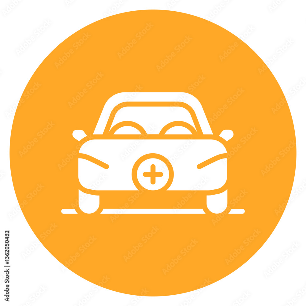 Obraz premium Virtual Safety Car Vector Icon