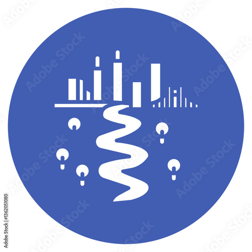 Marathon Route Vector Icon
