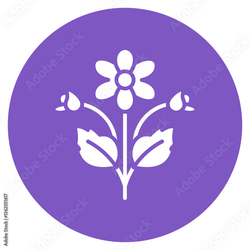 Alpine Forget Me Not Vector Icon