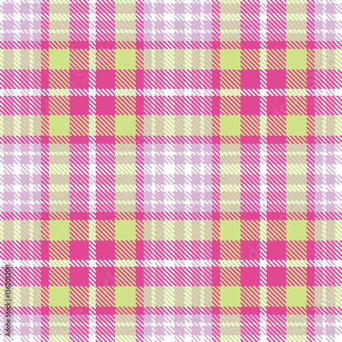 Modern Seamless Tartan in Neon White tones Textile Design Variant 537