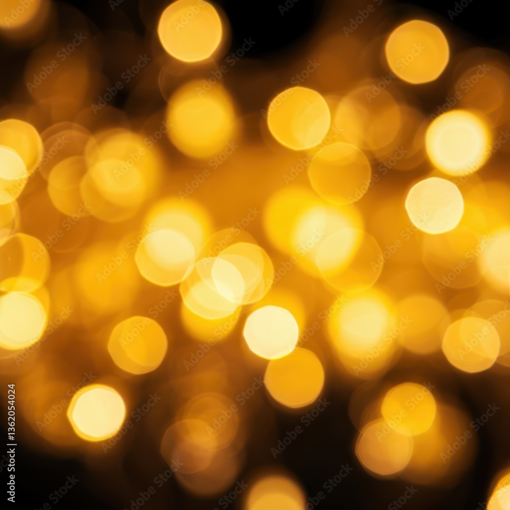 Warm golden bokeh background with blurred light orbs and abstract patterns Warm golden bokeh background with blurred light orbs and abstract patterns