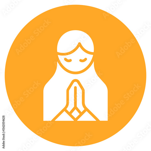 Women Praying Vector Icon