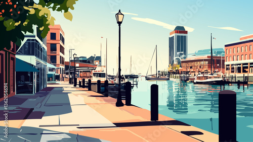 Dockside Serenity – Harborplace Scene