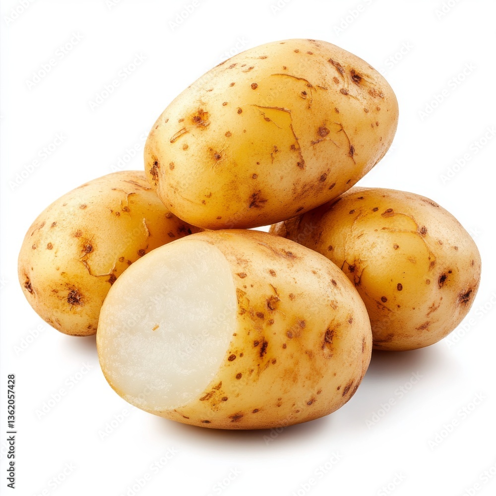 Falling French Fries, Potato Fry isolated on white background, clipping path, full depth of field Falling French Fries, Potato Fry isolated on white background, clipping path, full depth of field