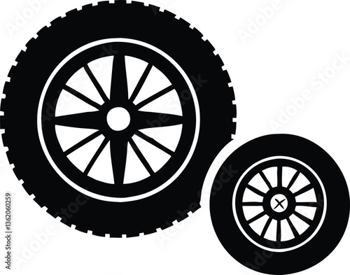 car wheel icon over white background. colorful design.  vector illustration