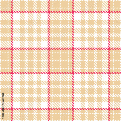 Modern Cool White Seamless Tartan Textile Design Variant 583